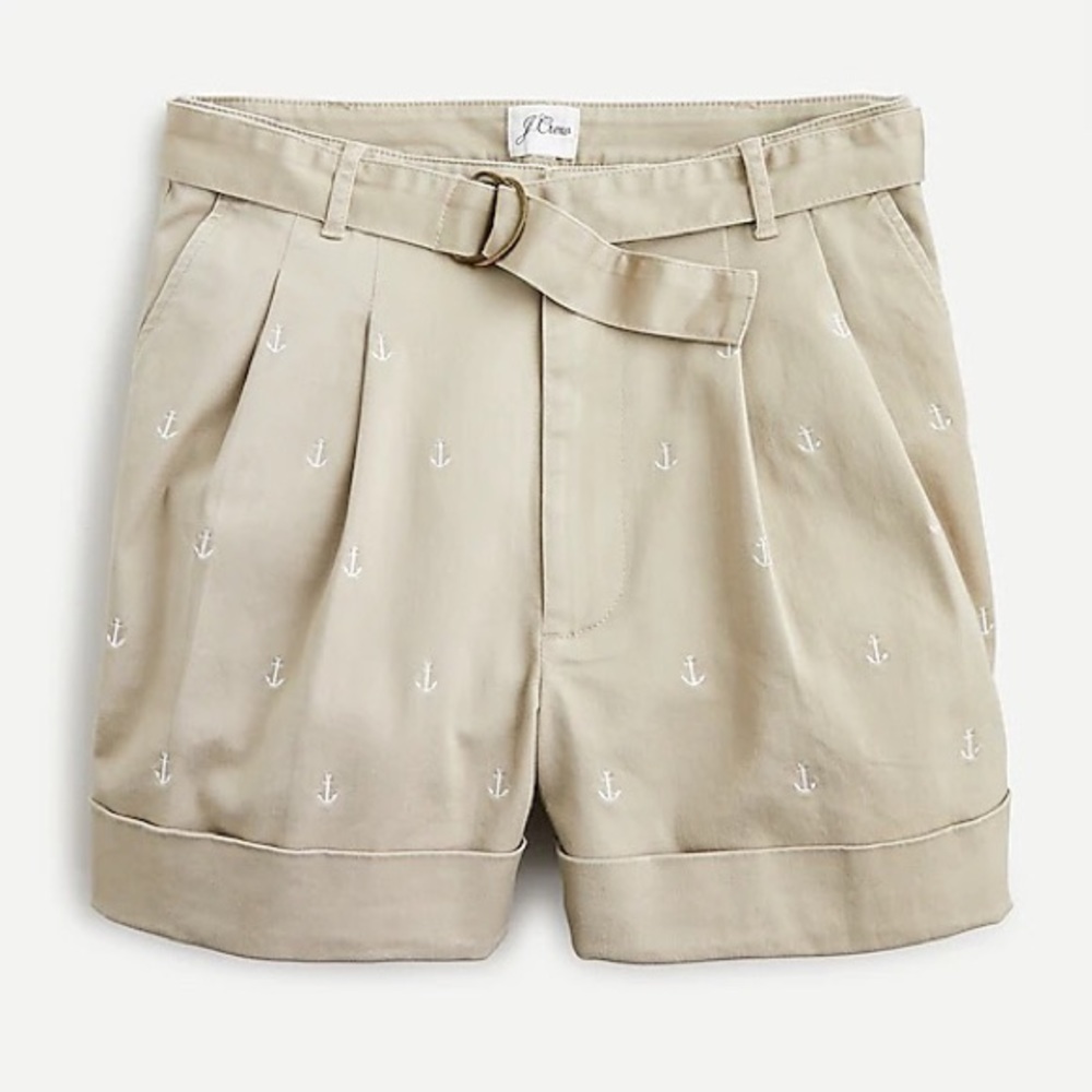 Anchor Embroidered Shorts
